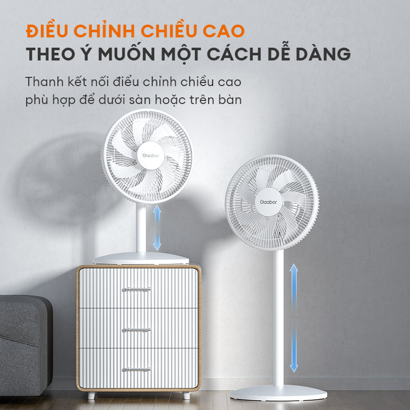 Quạt cây đứng Gaabor GFD-N360A lồng 7 cánh 3 nấc điều chỉnh tốc độ - hàng chính hãng