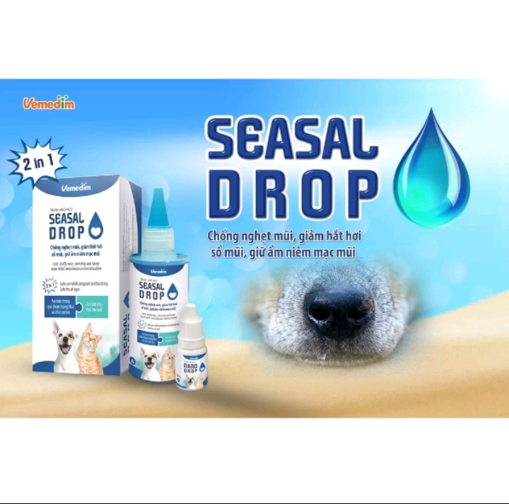 Nước nhỏ mũi chó mèo Seasal Drop Vemedim