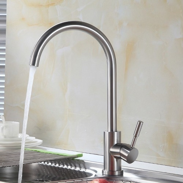 Vòi rửa chén KG71 dùng cho nóng lạnh chất liệu inox304 tặng kèm 2 dây cấp nước dài 40cm - Hàng chính hãng