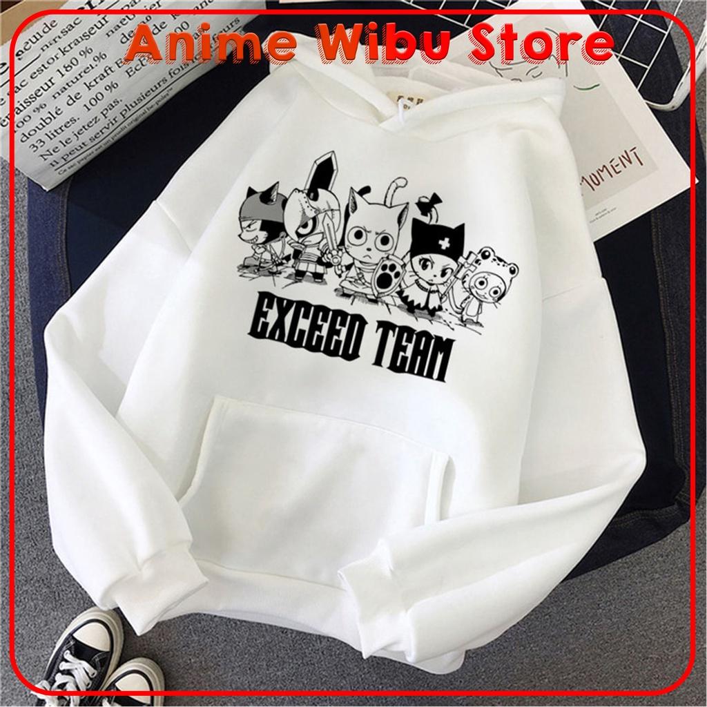 BST Áo Hoodie Trắng Anime Fairy Tail Mẫu Áo in nhân vật cute Unisex AnimeWibuStore