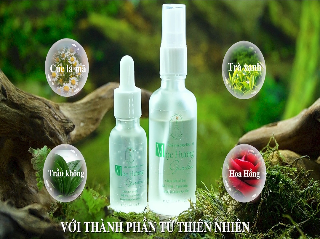 Khử mùi dược liệu Mộc Hương Garden Thanh Mộc Hương giảm tiết mồ hôi cho nách và chân 50ml