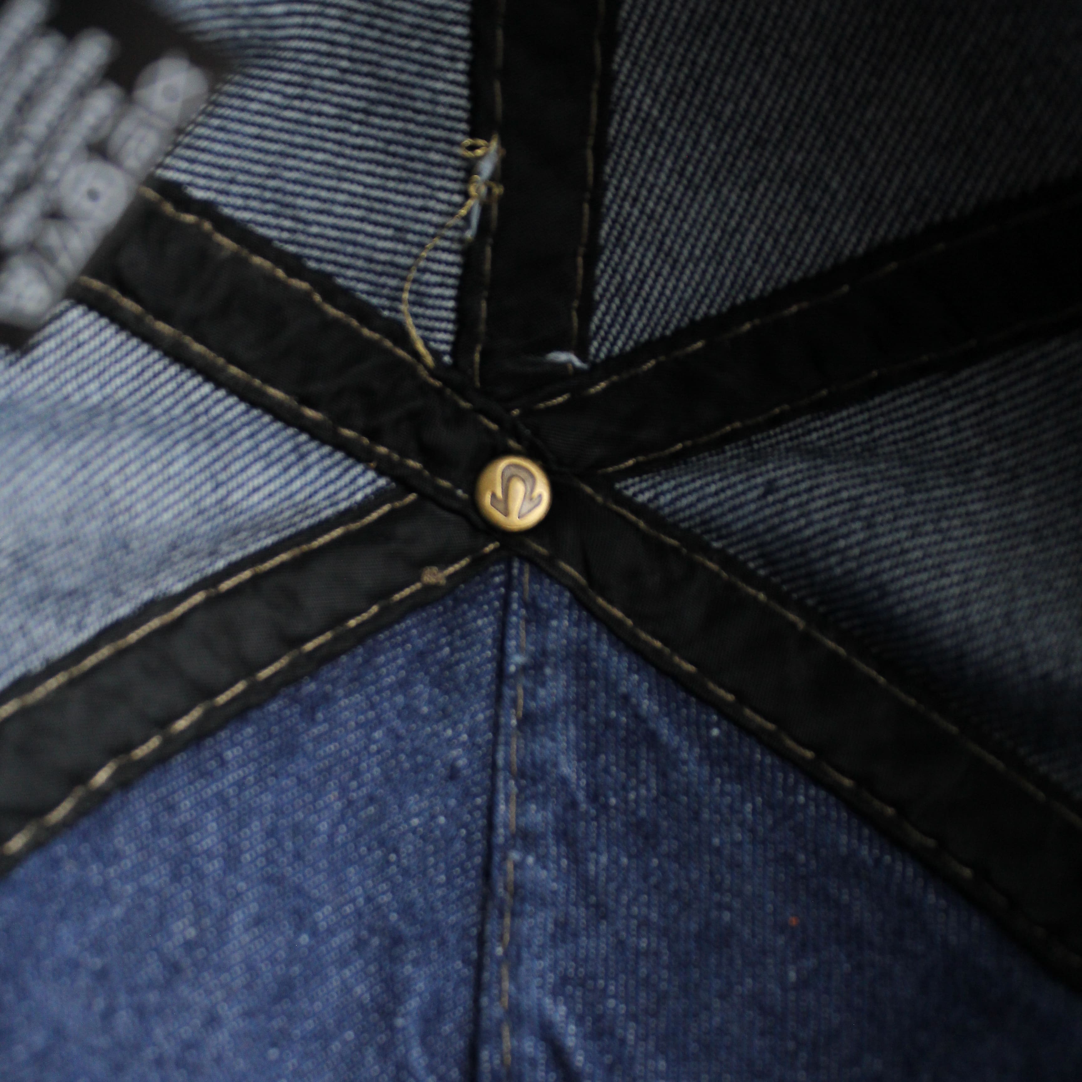 Nón nam, mũ lưỡi trai Ông Địa 35 phối vải jeans form đẹp thời trang đường phố