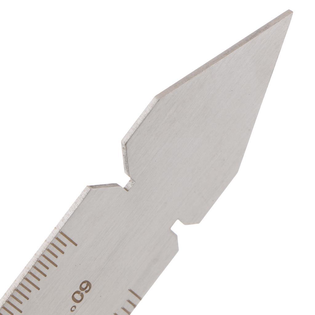 Welding Part Stainless Steel Weld Gauge Thread Pitch Gauge 50 + 60 Degree