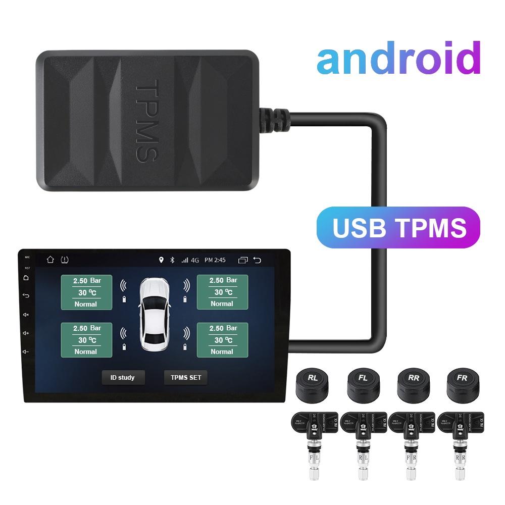 Hệ thống cảm biến áp suất bánh xe bên trong USB TPMS cho xe hơi