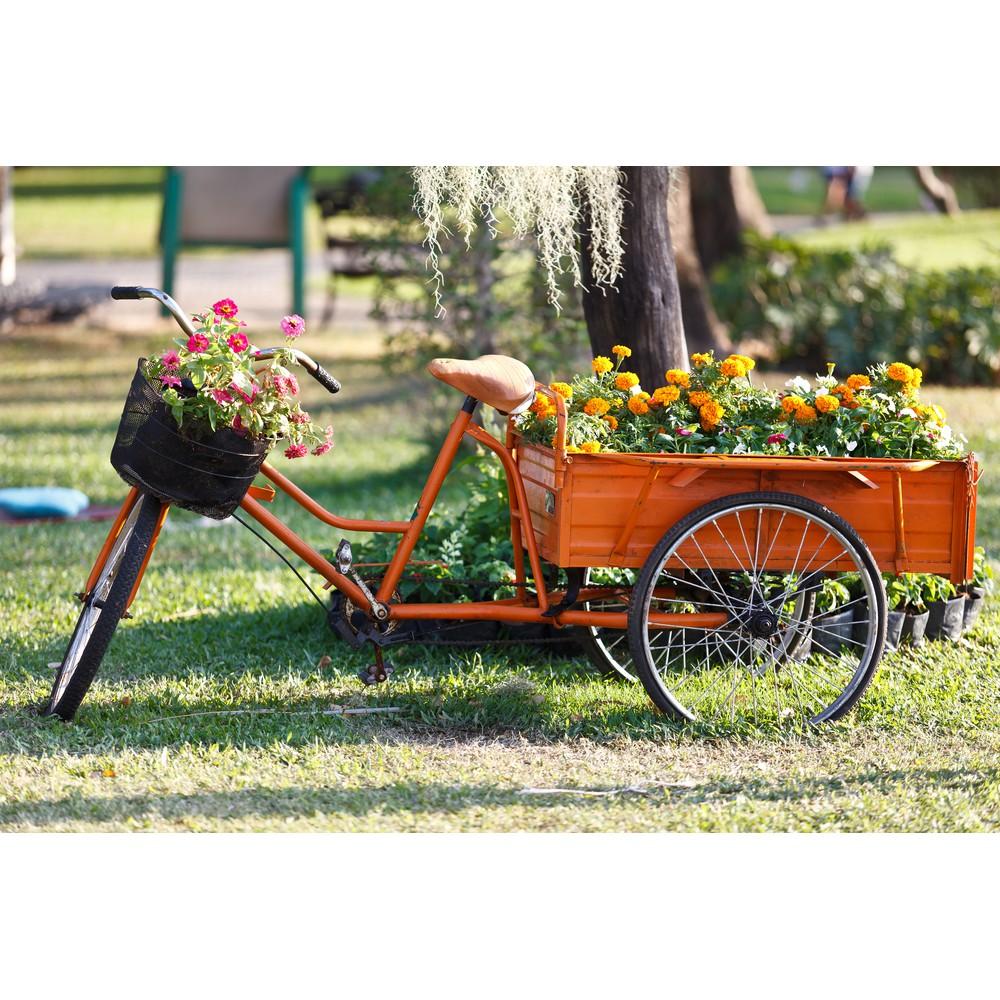 Tranh dán tường Trang trí phong cách Châu Âu vòng tròn xe đạp nổi bật, tranh dán tường 3d hiện đại