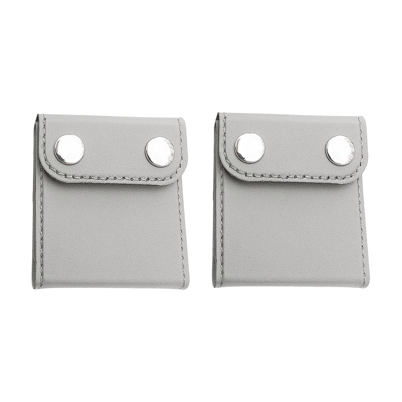 2x2Pcs Car Seatbelt Adjuster for Kids Adults gray snap button