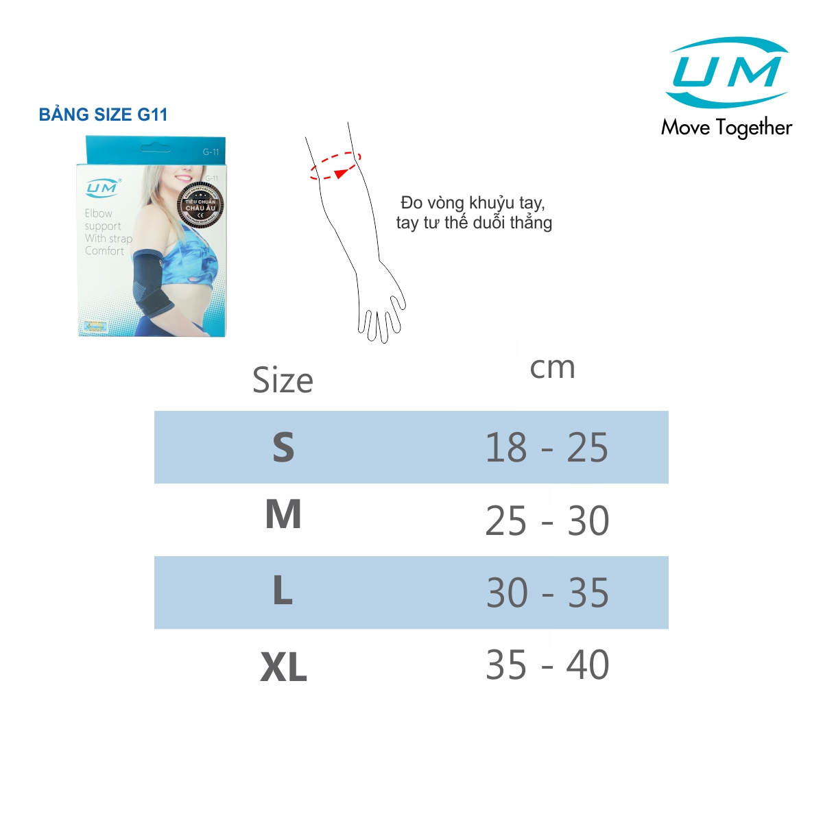 Bó khuỷu tay có đai dán United Medicare (G11)