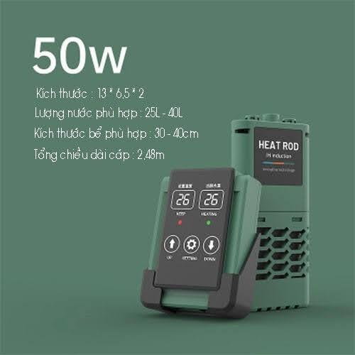 Sưởi rùa bể cá PTC cảm ứng IH thông minh 5G