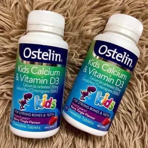 Canxi & vitamin D Ostelin Kids Úc cho bé từ 2 tuổi (90 viên)