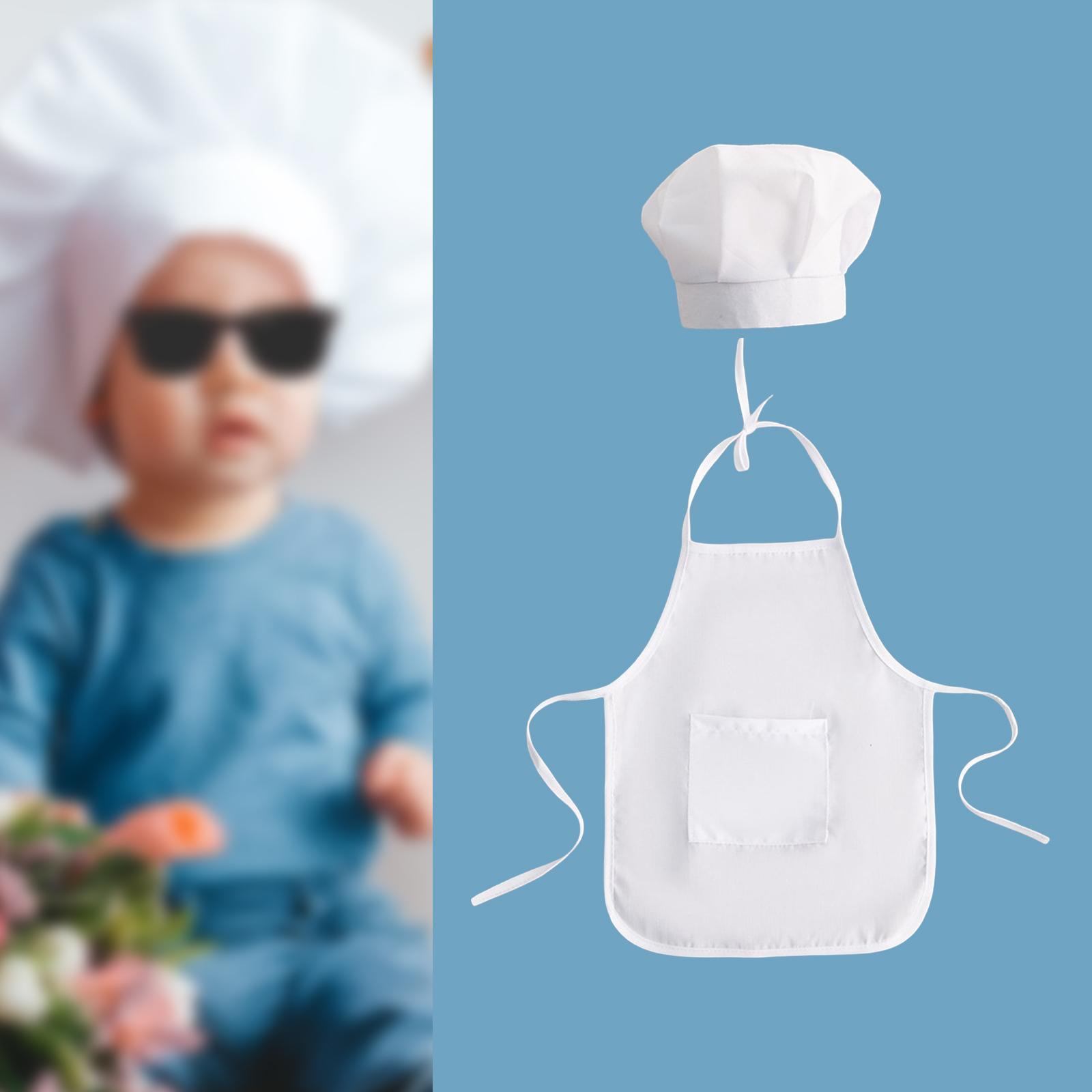 2 Pieces Baby Chef Apron and Hat Infant Baby Chef Costume Kids Costumes Set