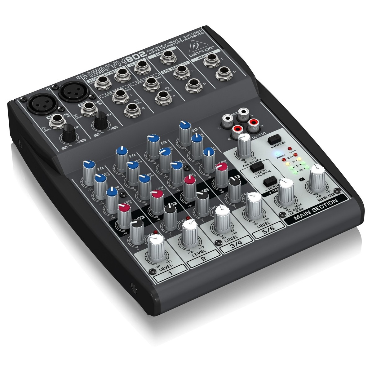 Bộ trộn âm thanh analog 8 đầu vào Behringer XENYX 802 Premium - Hàng Nhập Khẩu