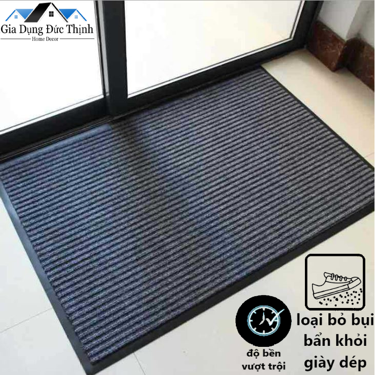 THẢM CHÙI CHÂN NỈ 60x90cm ĐẾ CAO SU CHỐNG TRƠN TRƯỢT, THAM CHÙI CHÂN SỢI LEN,