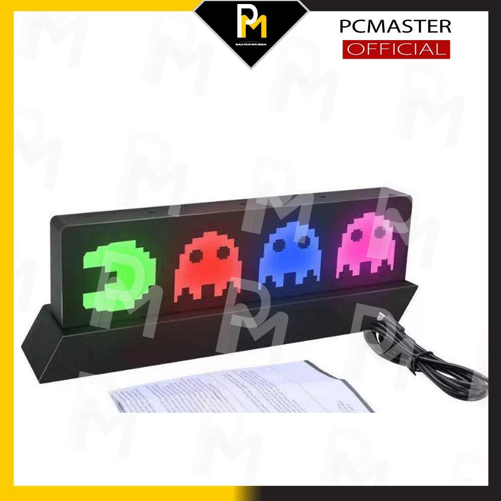 Đèn Pac man trang trí máy tính, phòng ngủ phòng làm việc, có cảm biến âm thanh