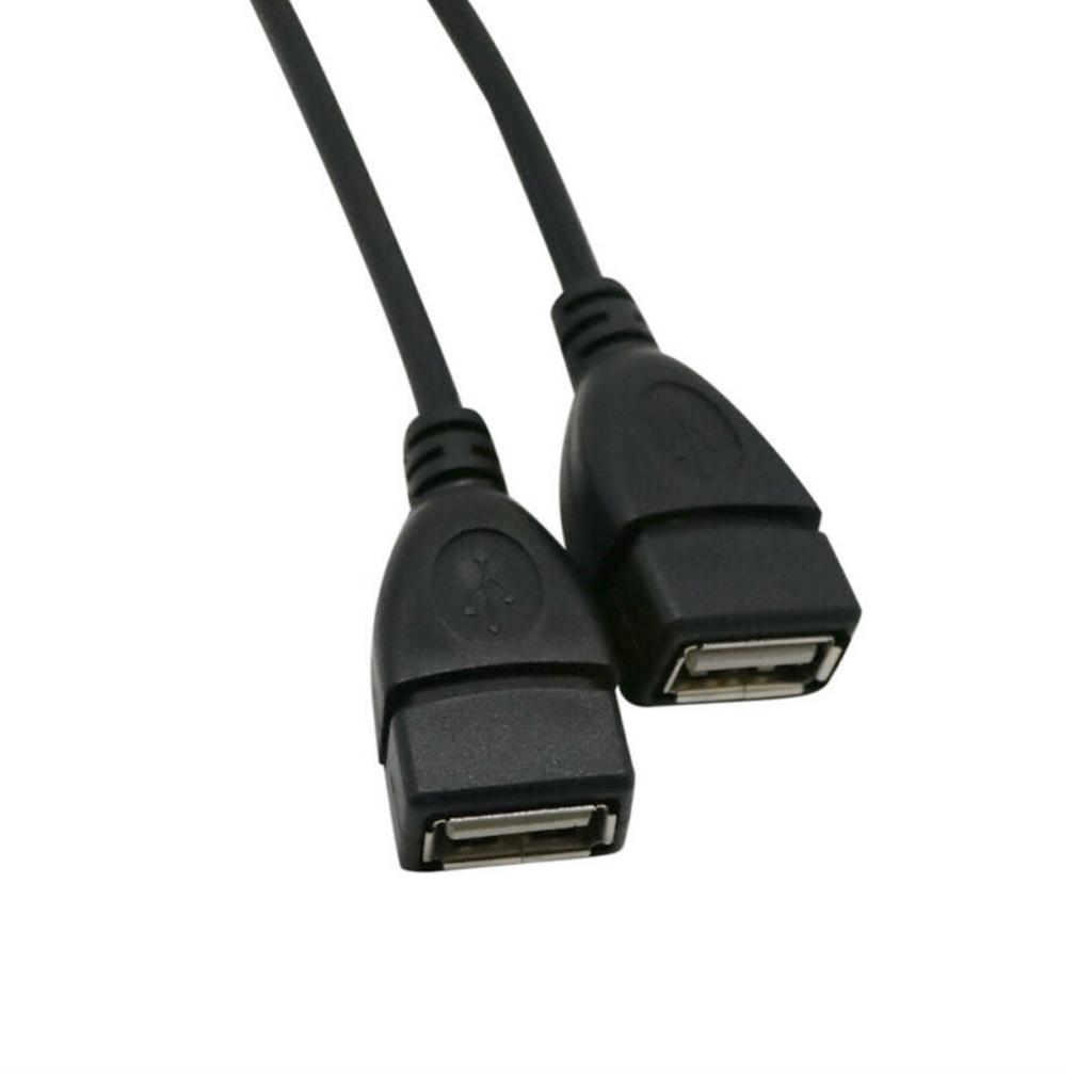 USB 2.0 Male to Dual Female Data Charge Y Splitter Cord Converter Cable