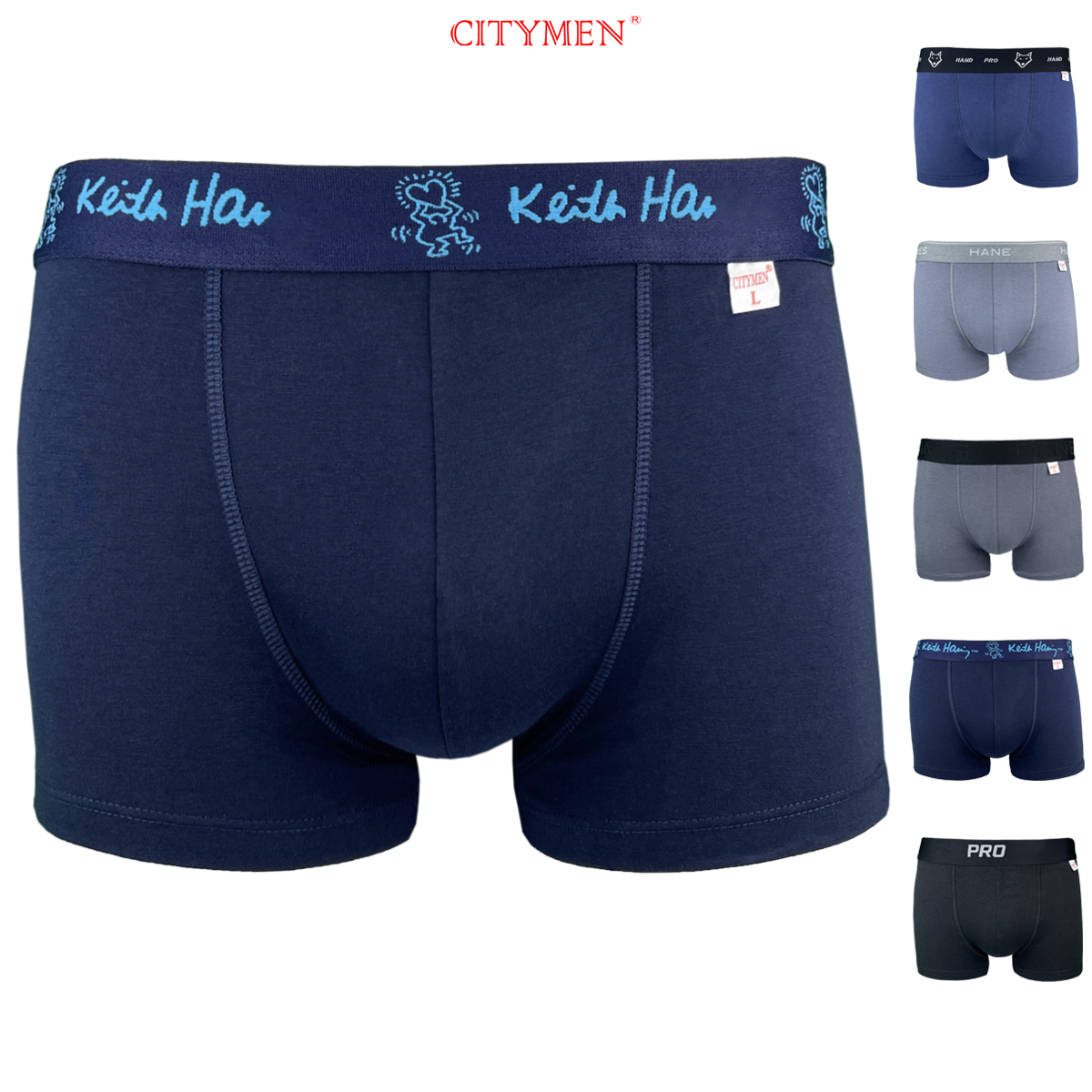 Combo 4 Quần Lót Nam boxer hiệu CITYMEN nhiều lưng 4 chiều vải cotton cao cấp, sịp nam - LMTK-MULTIBC