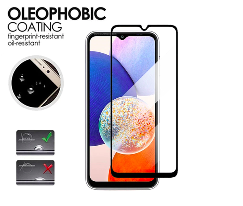 Kính Cường Lực Full Màn 9D Cho Samsung Galaxy A14 5G Tấm Dán Màn Hình Độ Cứng 9H