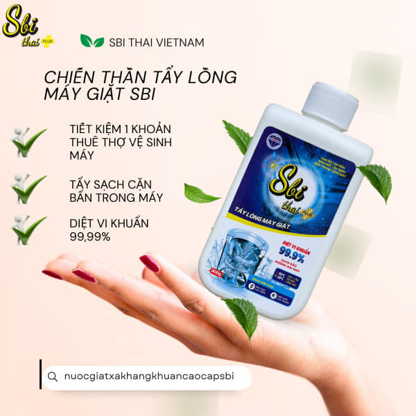 Bột tẩy lồng vệ sinh máy giặt cửa ngang cửa đứng SBI