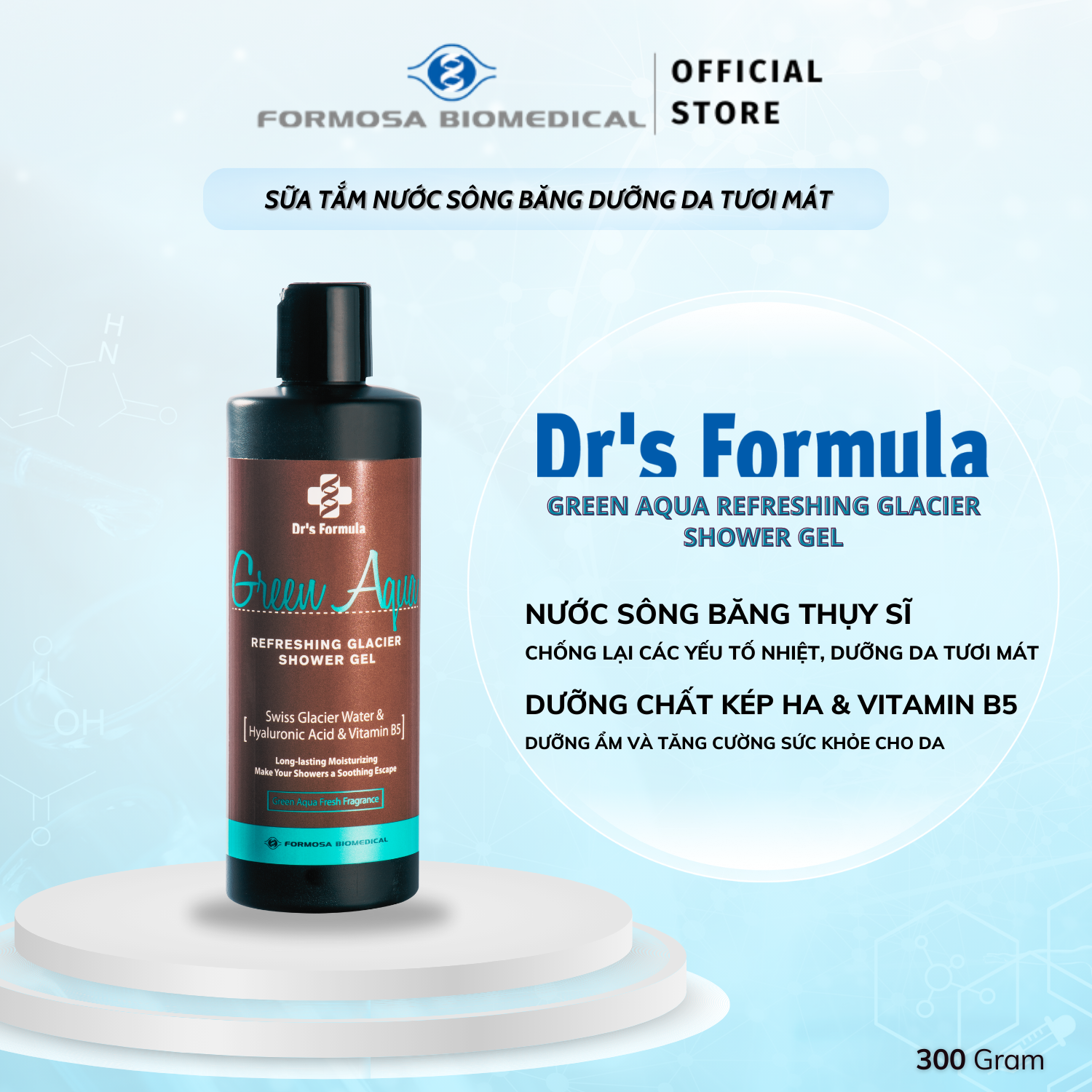 Sữa Tắm Nước Sông Băng Hương Green Aqua Dưỡng Da Tươi Mát Dr's Formula Green Aqua Refreshing Glacier Shower Gel