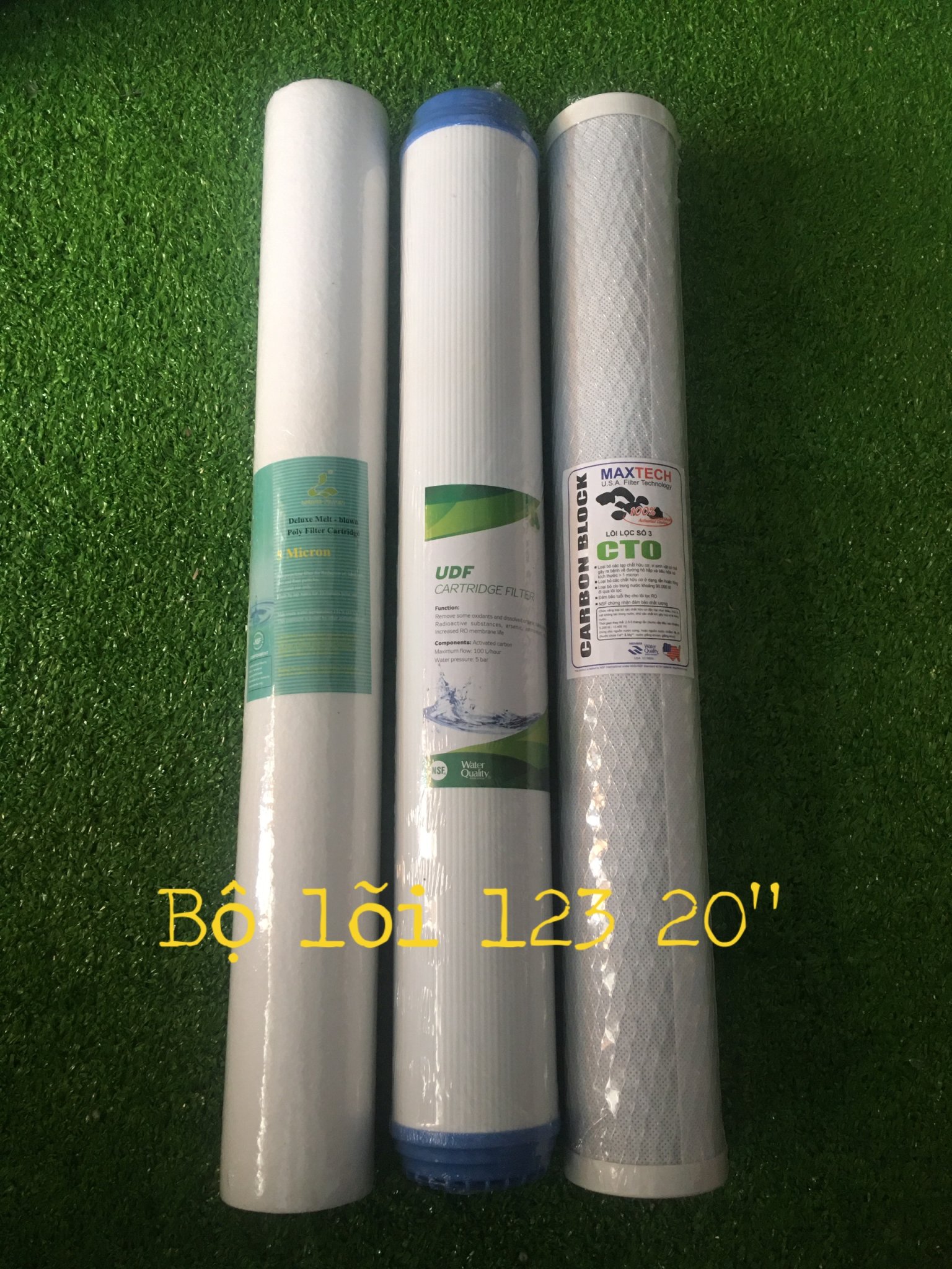 Combo 3 lõi lọc nước 20inch số 1-2-3