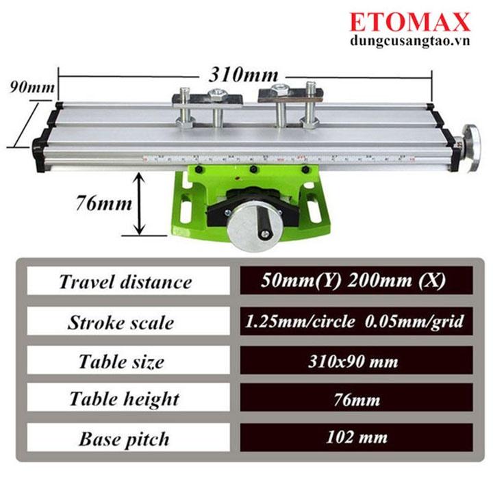 COMBO Máy Khoan Bàn MiniQ BG5168E 680W Kèm Bàn Trượt + Ê TÔ