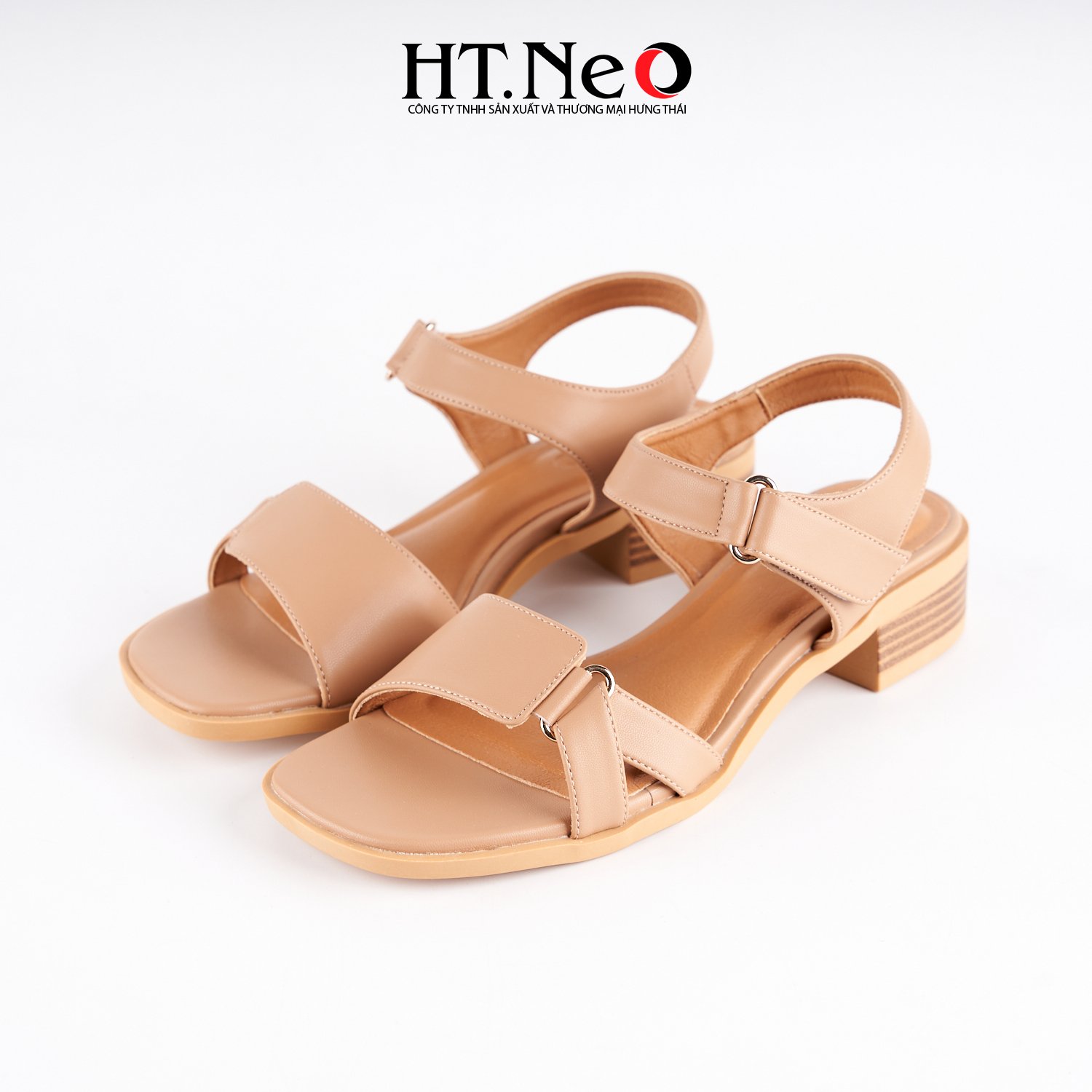 SANDAL nữ 3p quai hậu dán thiết kế đơn giản, chất liệu da gót trụ SDN176