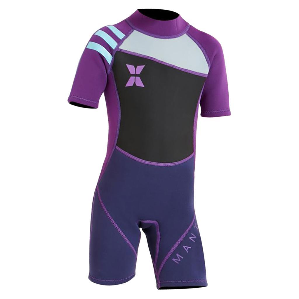 2.5mm Kids Short Sleeve Wetsuit Beach Diving  Swimsuit