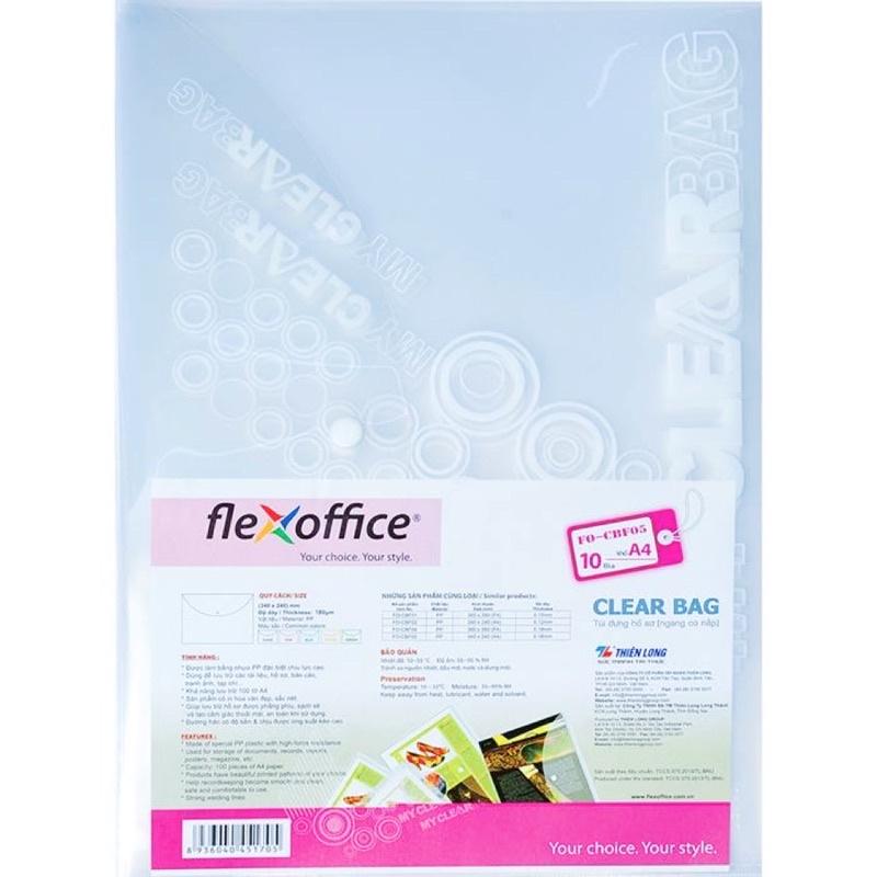 Bìa Nút Hoa Văn Đẹp Dày Dặn A4 CBF05/FO Bìa Cúc My Clear Bag