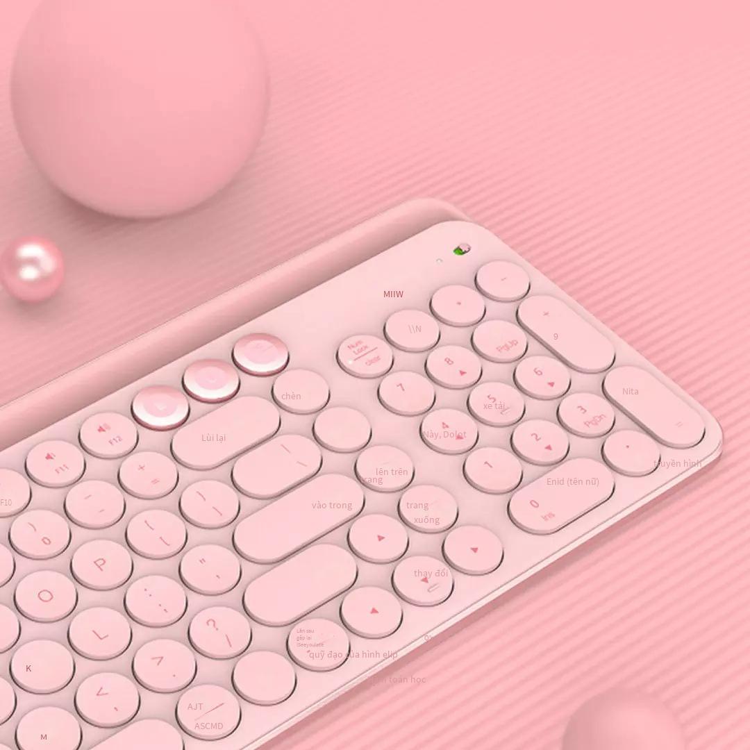 Bộ bàn phím và chuột Bluetooth Youpin Miwu phong cách mới nhất chế độ kép di động không dây phím chuột mỏng tắt tiếng dành cho doanh nghiệp máy tính văn phòng