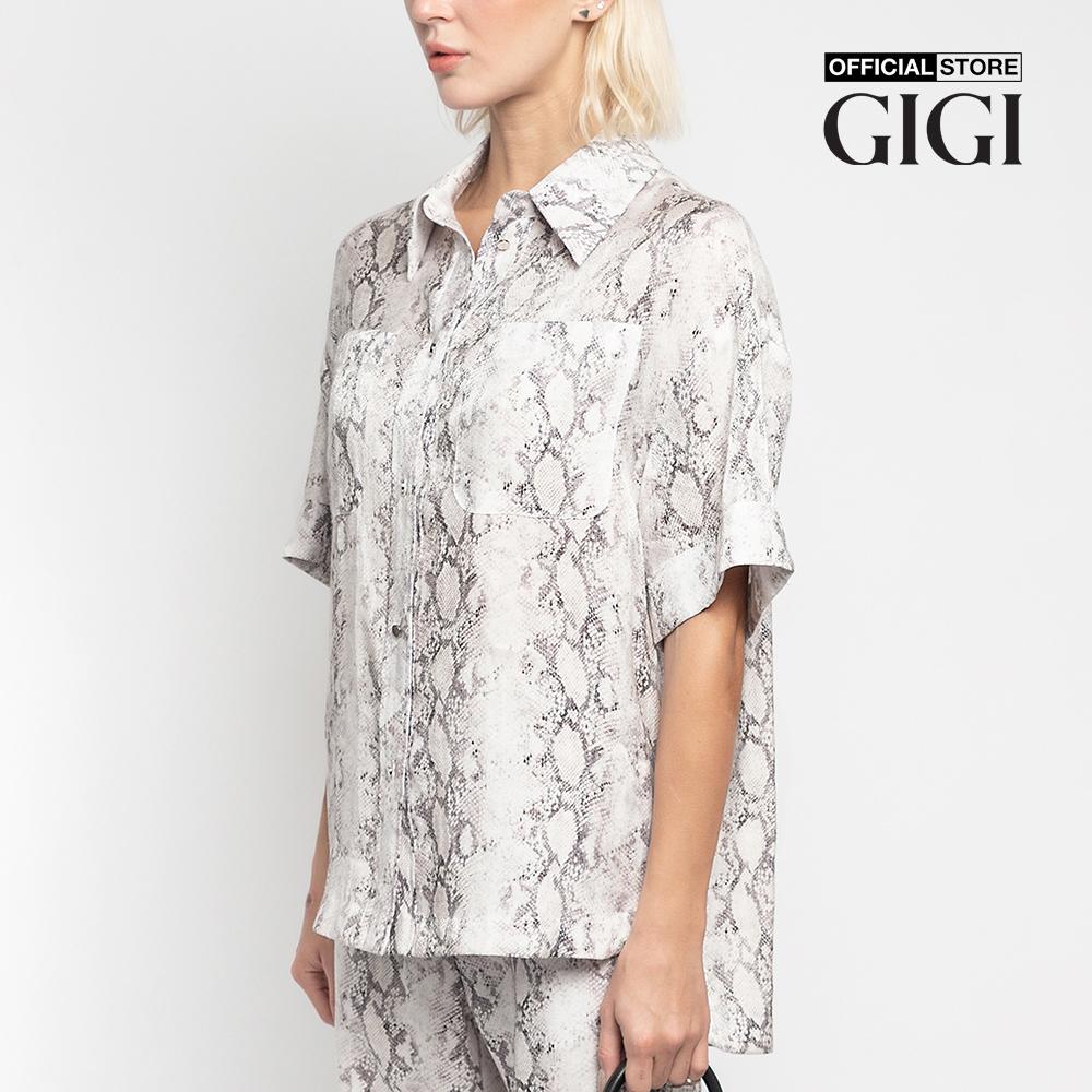 GIGI - Áo sơ mi nữ tay ngắn phom suông phối túi hiện đại G1108T212264