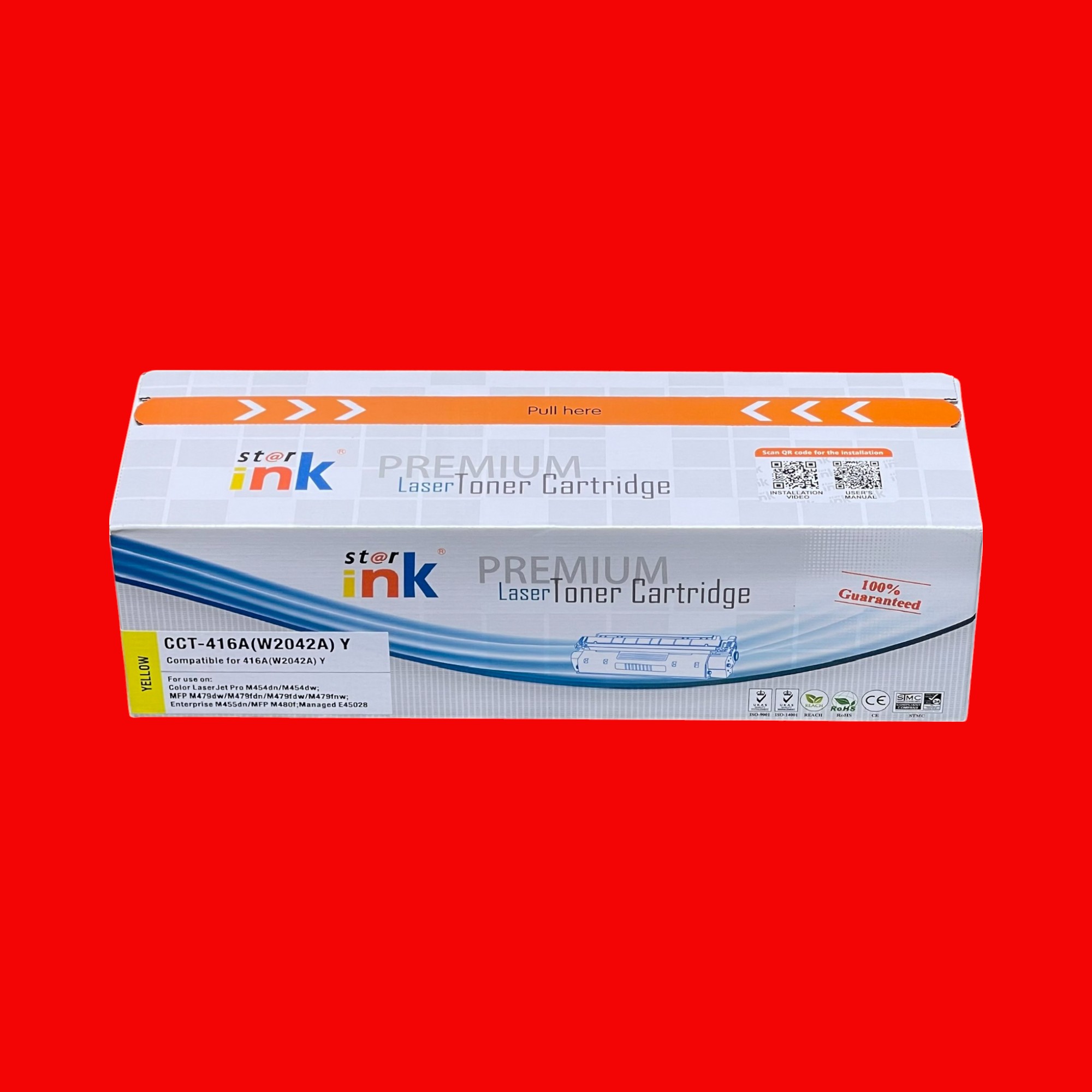 Hộp mực 416A/ 204: Cho máy in HP Color LaserJet M454dn/ M454dw/ M479dw/ M479fnw/ M479fd/ M479fdw •Mã sản phẩm: 416A ( BK/C/Y/M ) 2040A/2041A/2042A/2043A ( BK/C/Y/M ) Hàng nhập khẩu