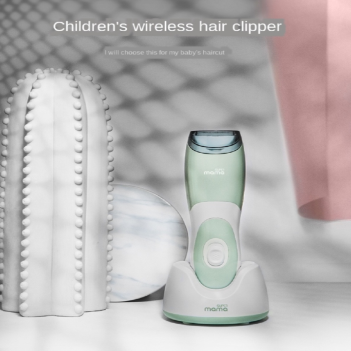 Tông đơ cắt tóc cho bé nhãn hiệu Super Mama SM3689 lưỡi ceraramic cao cấp - Hàng Nhập Khẩu