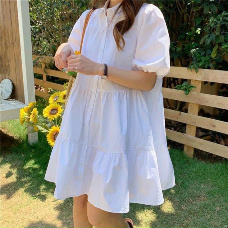 Đầm babydoll trắng