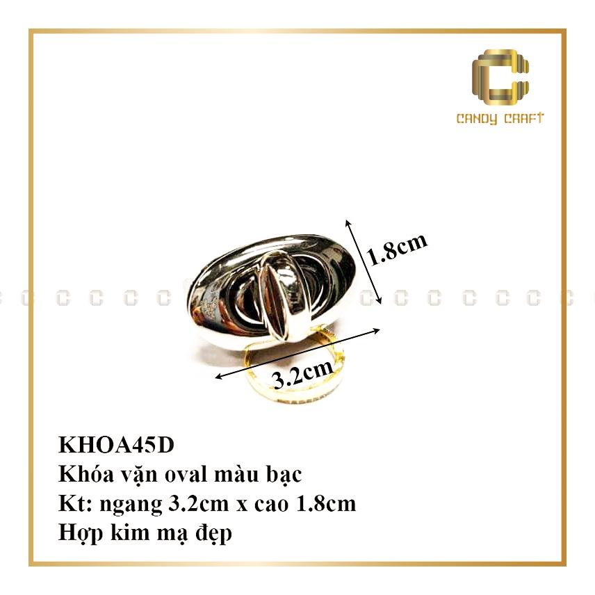 Khóa vặn oval gắn túi - cặp