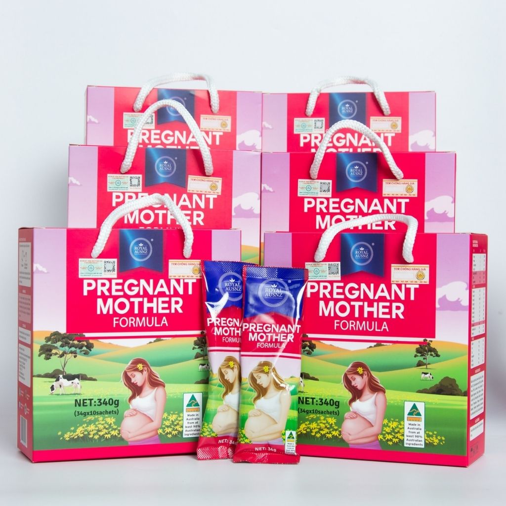 Combo 2 Hộp Sữa Bột Hoàng Gia Royal AUSNZ Pregnant Mother Formula Dành Cho Phụ Nữ Mang Thai (Hộp 10 Gói)