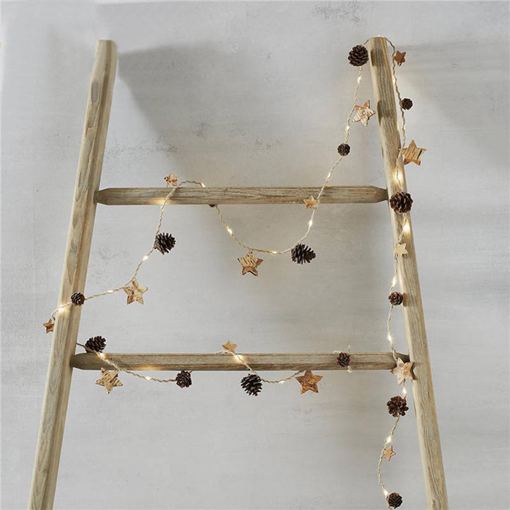 Đèn đèn LED Giáng sinh. Hoạt động bằng pin. Ánh sáng trắng ấm áp