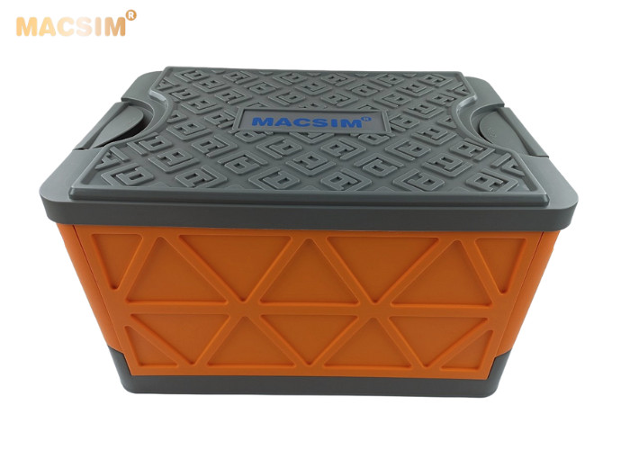 Hộp đựng đồ xếp gọn 55 lít kích thước 50cm x 34,5cm x 31cm - hộp đựng đồ trong cốp ô tô nhãn hiệu Macsim chất liệu PP cao cấp màu xanh bạc hà-cam-xanh lá
