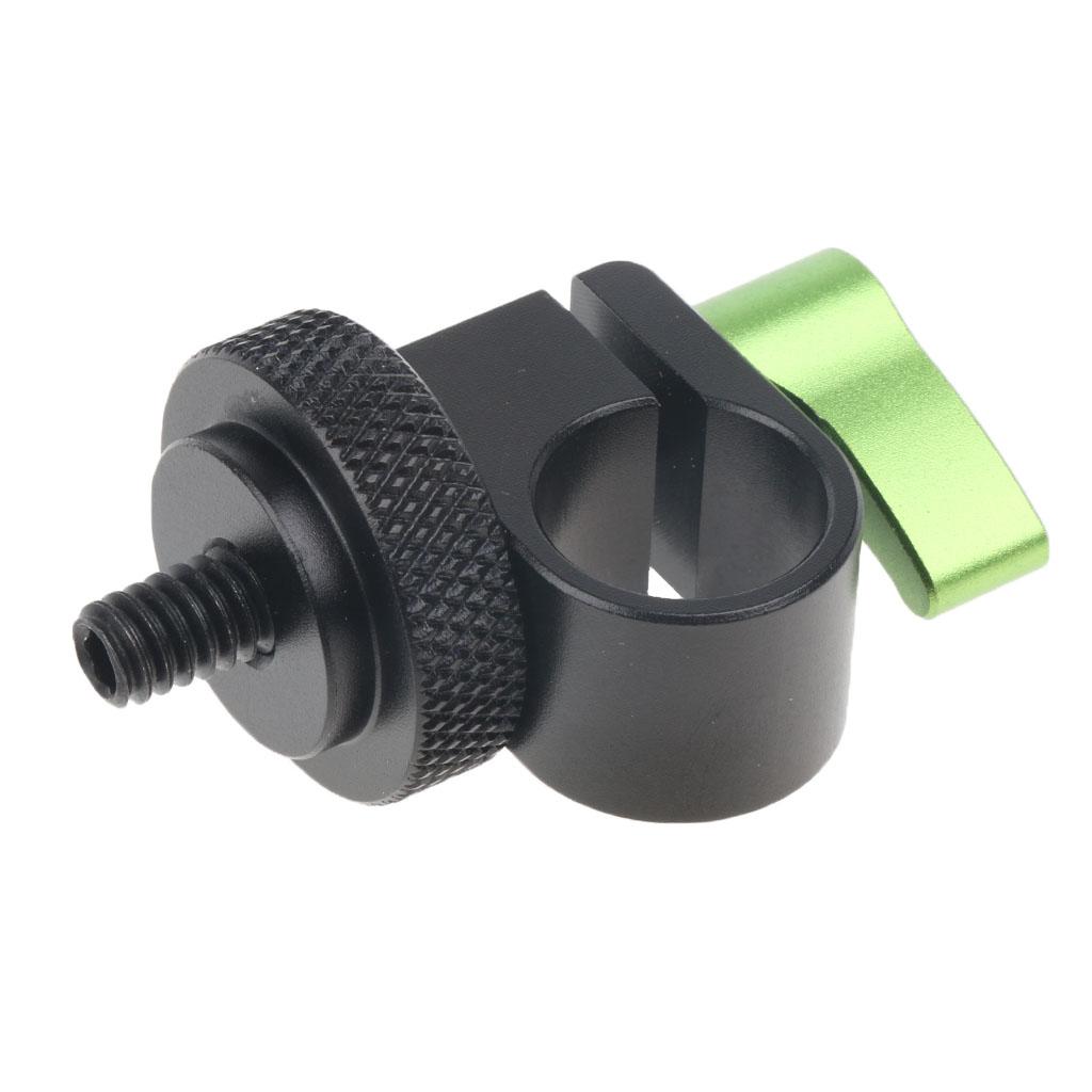 15mm Rail Single Rod Clamp 1/4 "screw for DSLR Camera Shoulder Rig System