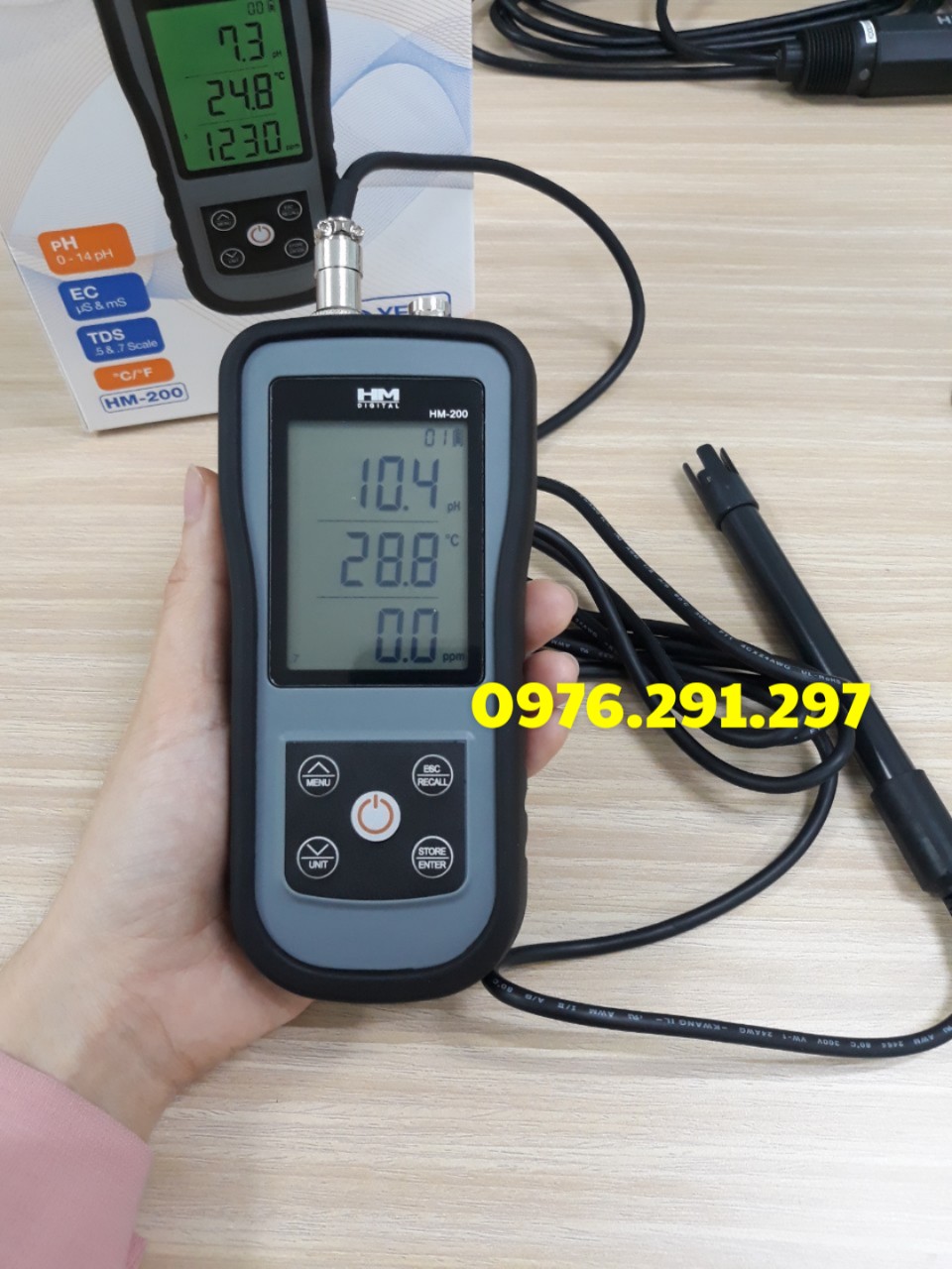 Máy đo đa chỉ tiêu PH, EC, TDS và nhiệt độ nước - HMDigital Mỹ