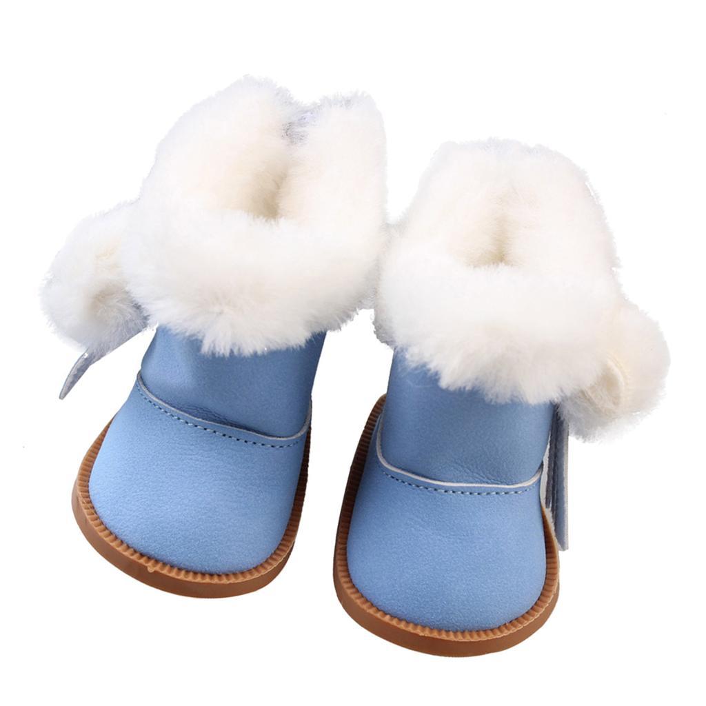 Lovely Zip Suede Snow Boots Winter Shoes for 18inch Doll Accessories