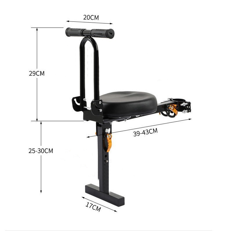 Ghế Ngồi An Toàn Gấp Gọn Gắn Trên Xe Đạp, Xe Đạp Điện, Xe Máy Điện Dành Cho Trẻ Em - Hàng Nhập Khẩu