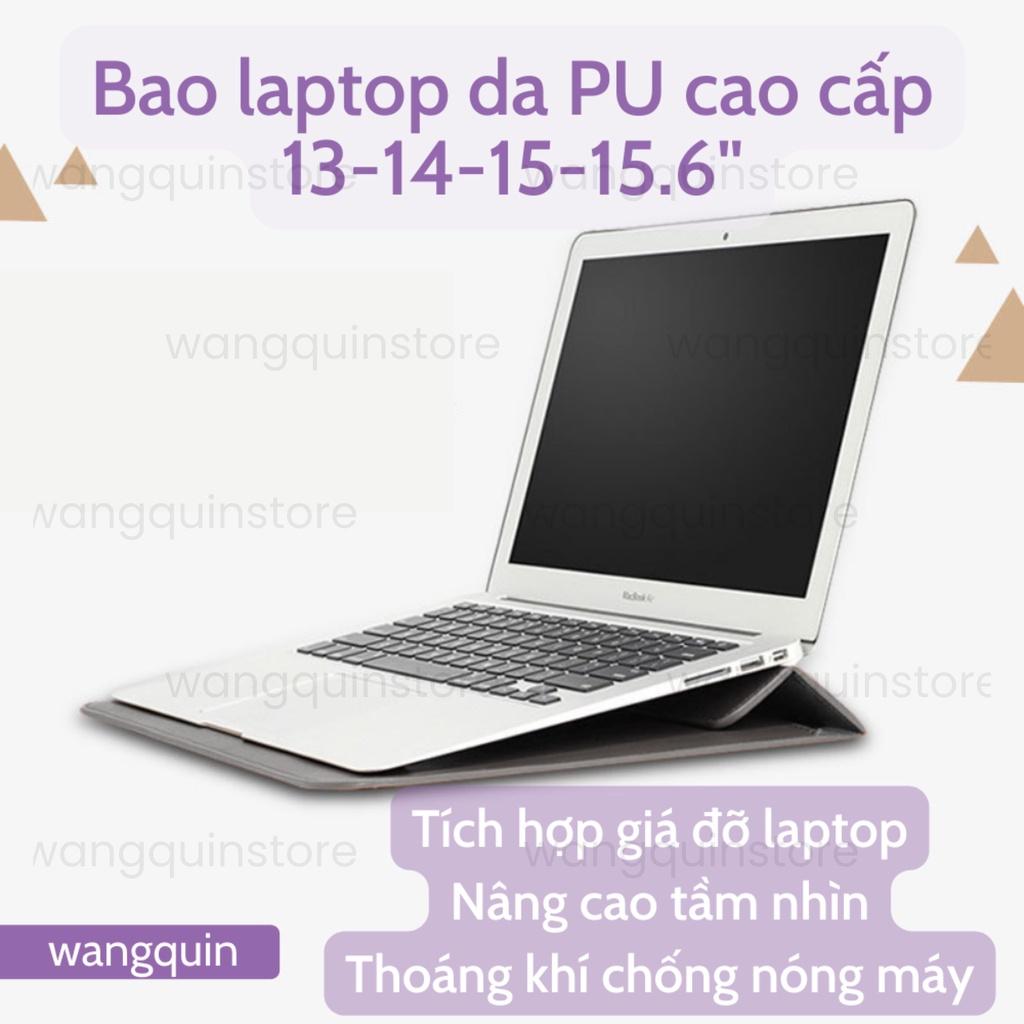 Túi đựng bảo vệ tích hợp giá đỡ cho MacPro Asus Acer 11.6&quot; / 13.3&quot; / 14&quot; / 14.6&quot; Da PU cao cấp nhiều màu Bao Laptop