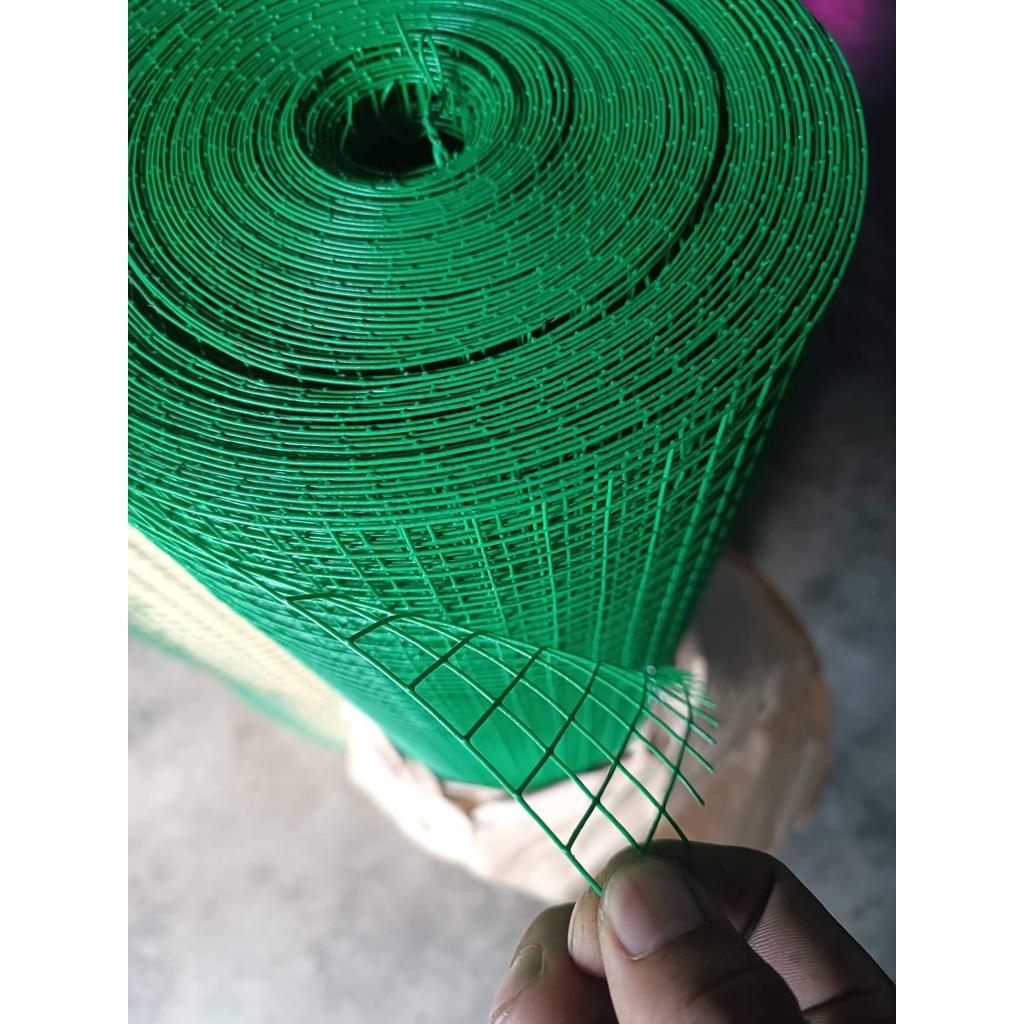 Cuộn lưới sắt bọc nhựa màu xanh Lưới sắt quây chuồng gà ,chuồng vịt vật nuôi