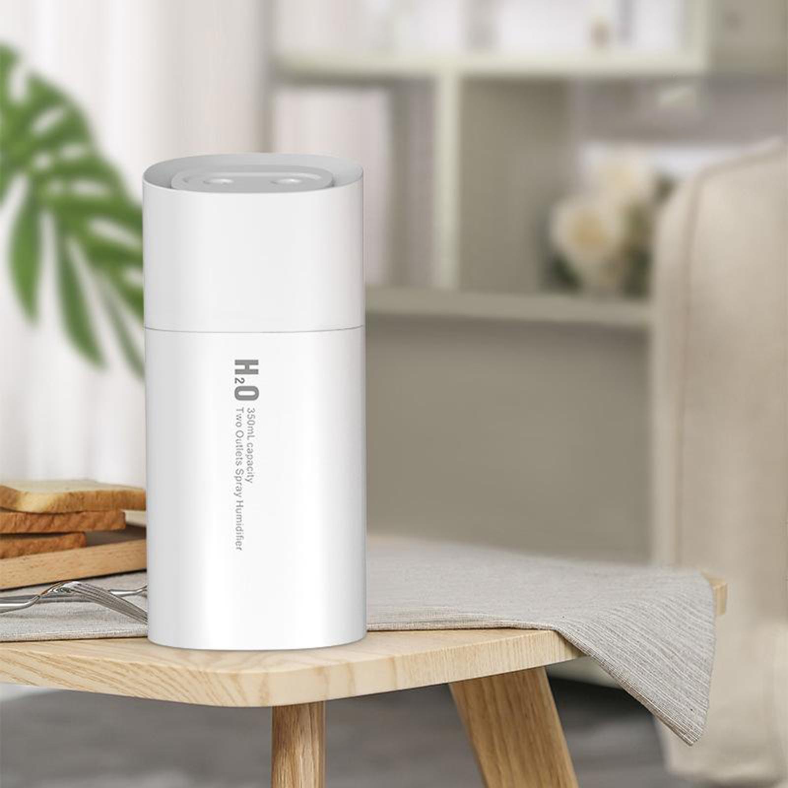 350ML LED Humidifier USB Essential Oil Diffuser for Car Office Room Green