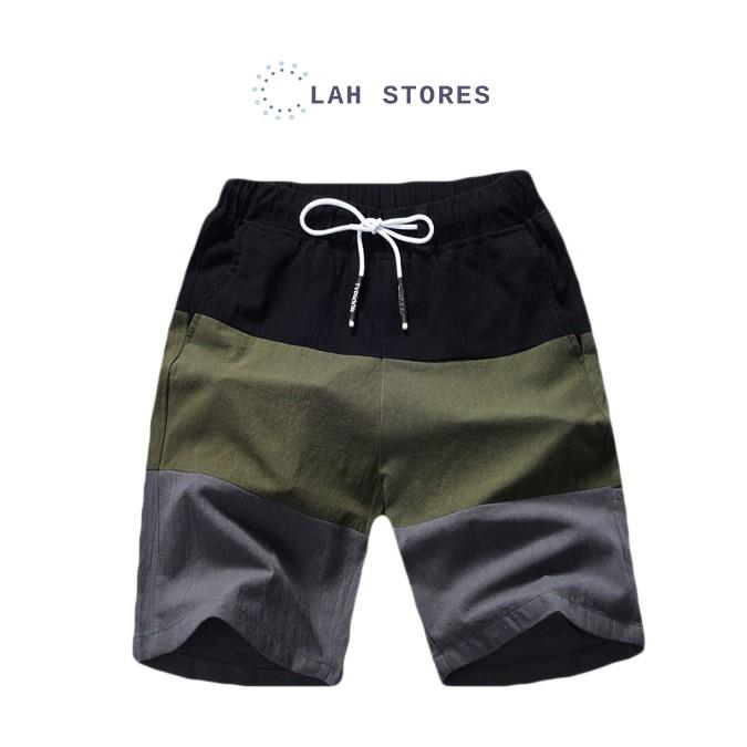 Quần short đũi nam nhập khẩu, phối 3 màu cá tính