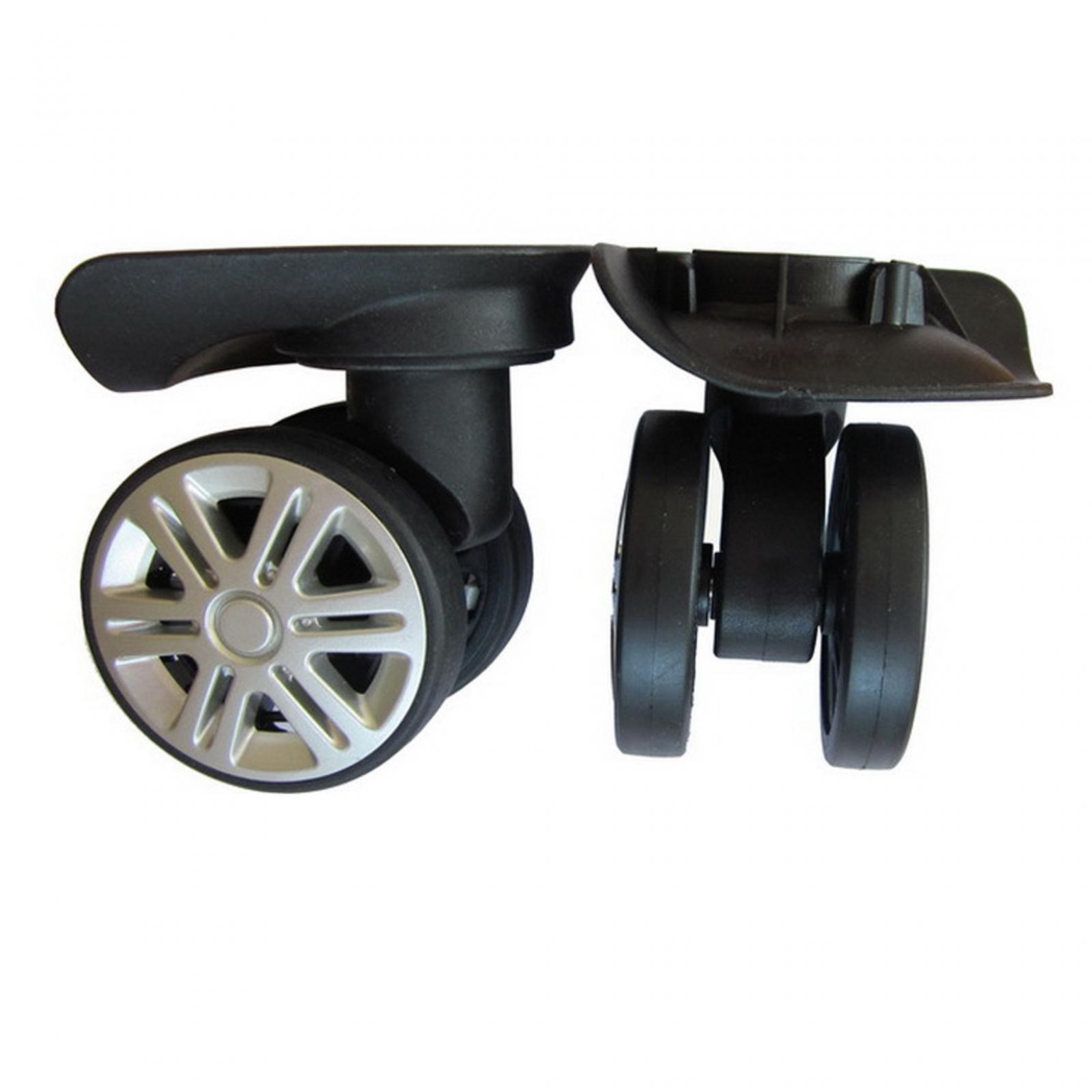 2 Pieces Suitcase Wheels Luggage Suitcase Casters Double Row Wheel Quiet Replacement Luggage Suitcase Wheels for Bags Luggage Box Repair