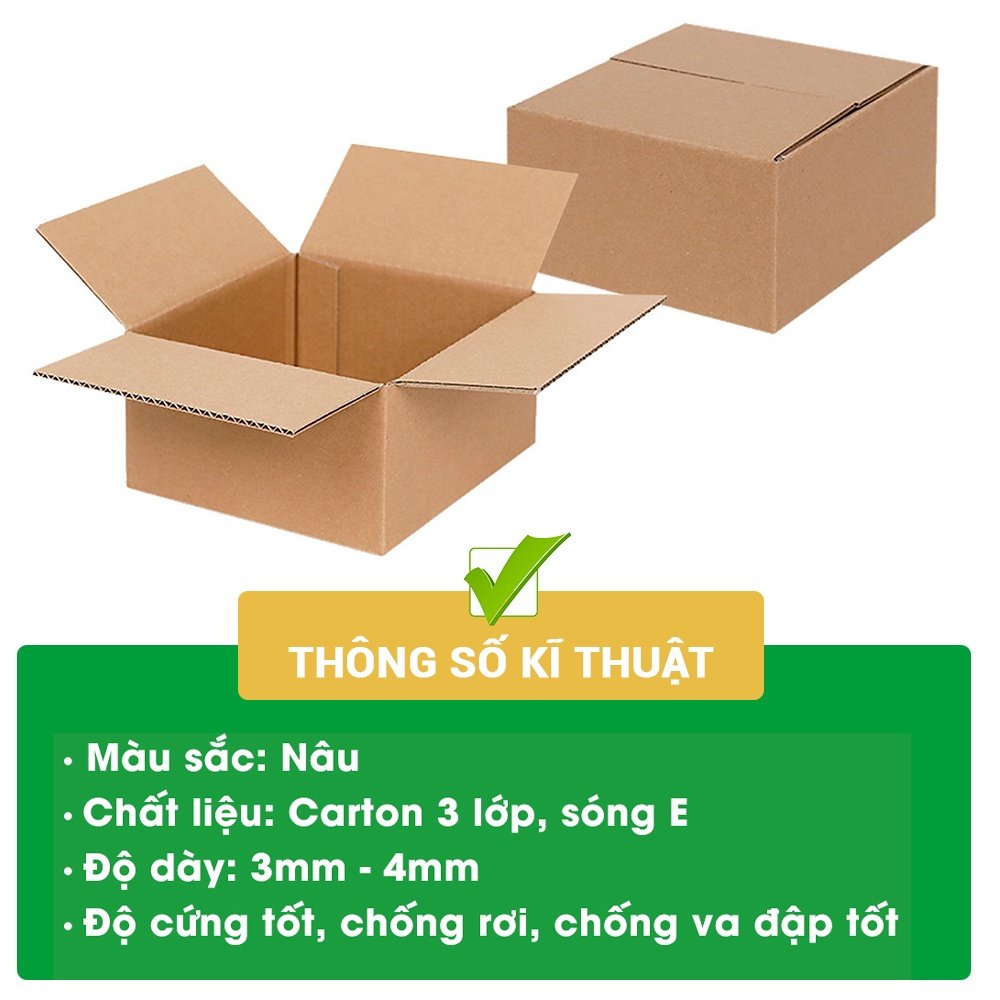Bộ 10 Thùng Carton 25X20X20Cm Đóng Hàng Chịu Lực Tốt