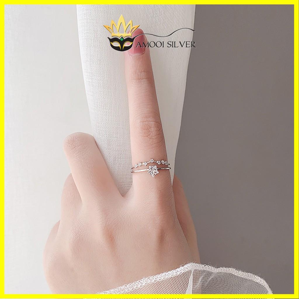 Nhẫn bạc S925 freesize the star - Amooi Silver AN38