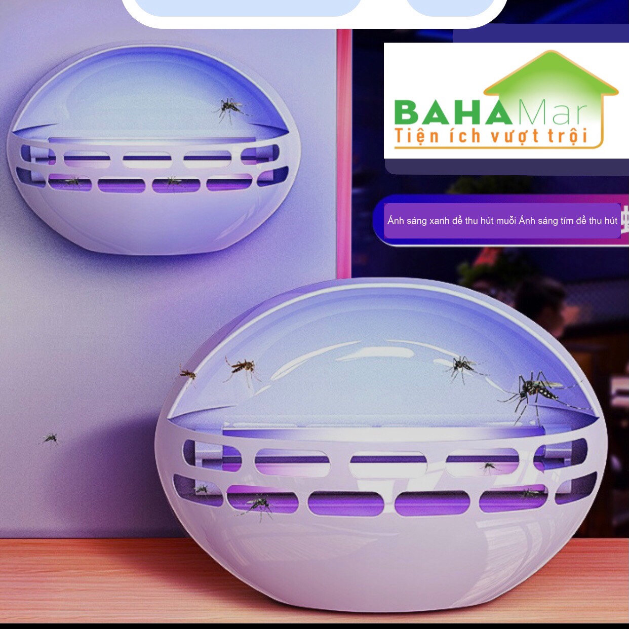 ĐÈN DIỆT MUỖI, RUỒI, CÔN TRÙNG CÓ THỂ TREO TƯỜNG PHÙ HỢP MỌI ĐỊA HÌNH "BAHAMAR" Hiệu quả cao với ánh sáng thu hút