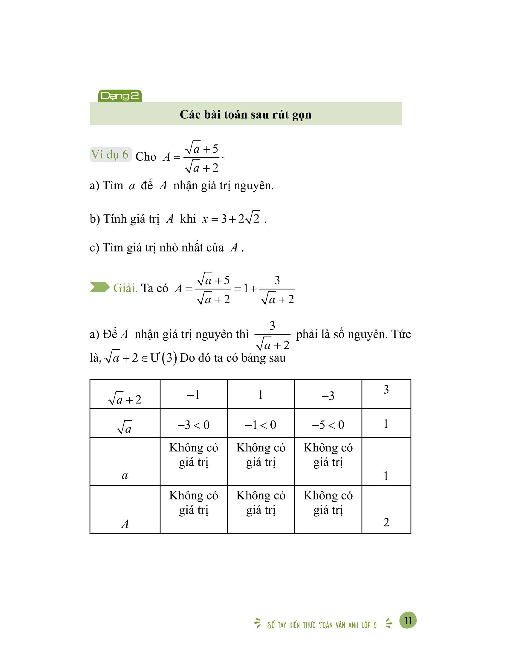 Sổ Tay Kiến Thức Toán-Văn-Anh Lớp 9