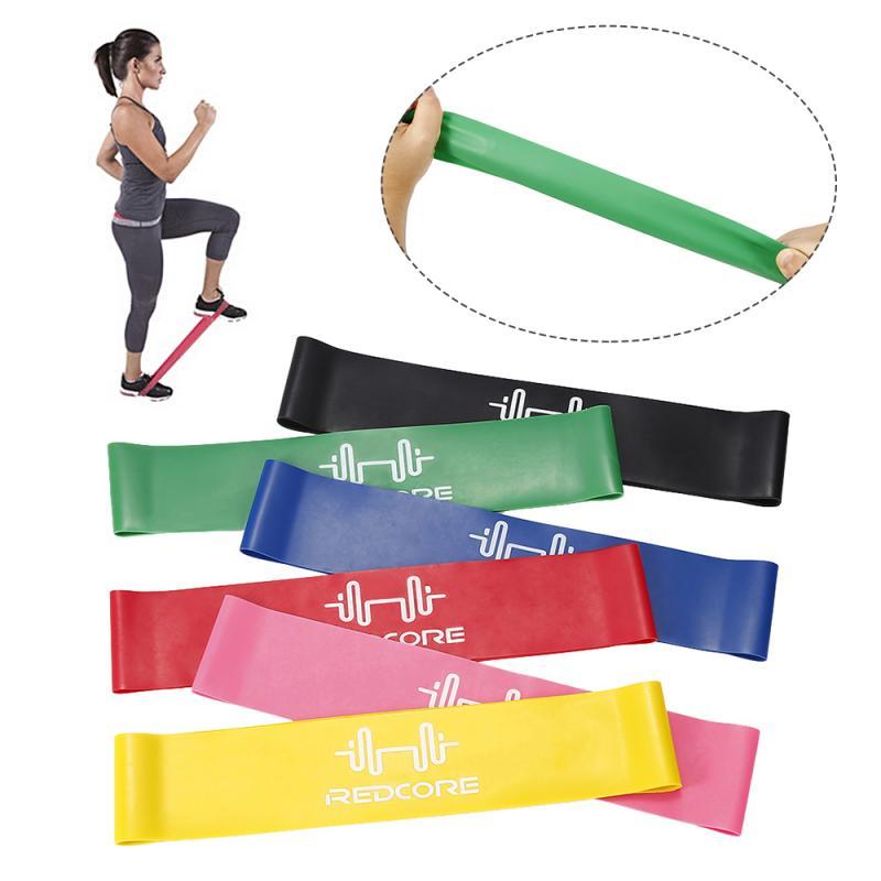1 Băng kháng băng Yoga Band bền cao su Huấn luyện thể dục cao su yoga Yoga kéo dài Pilates linh hoạt thể thao Color: yellow